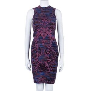 Missoni Elegant Purple and Blue Patterned Midi Dress
